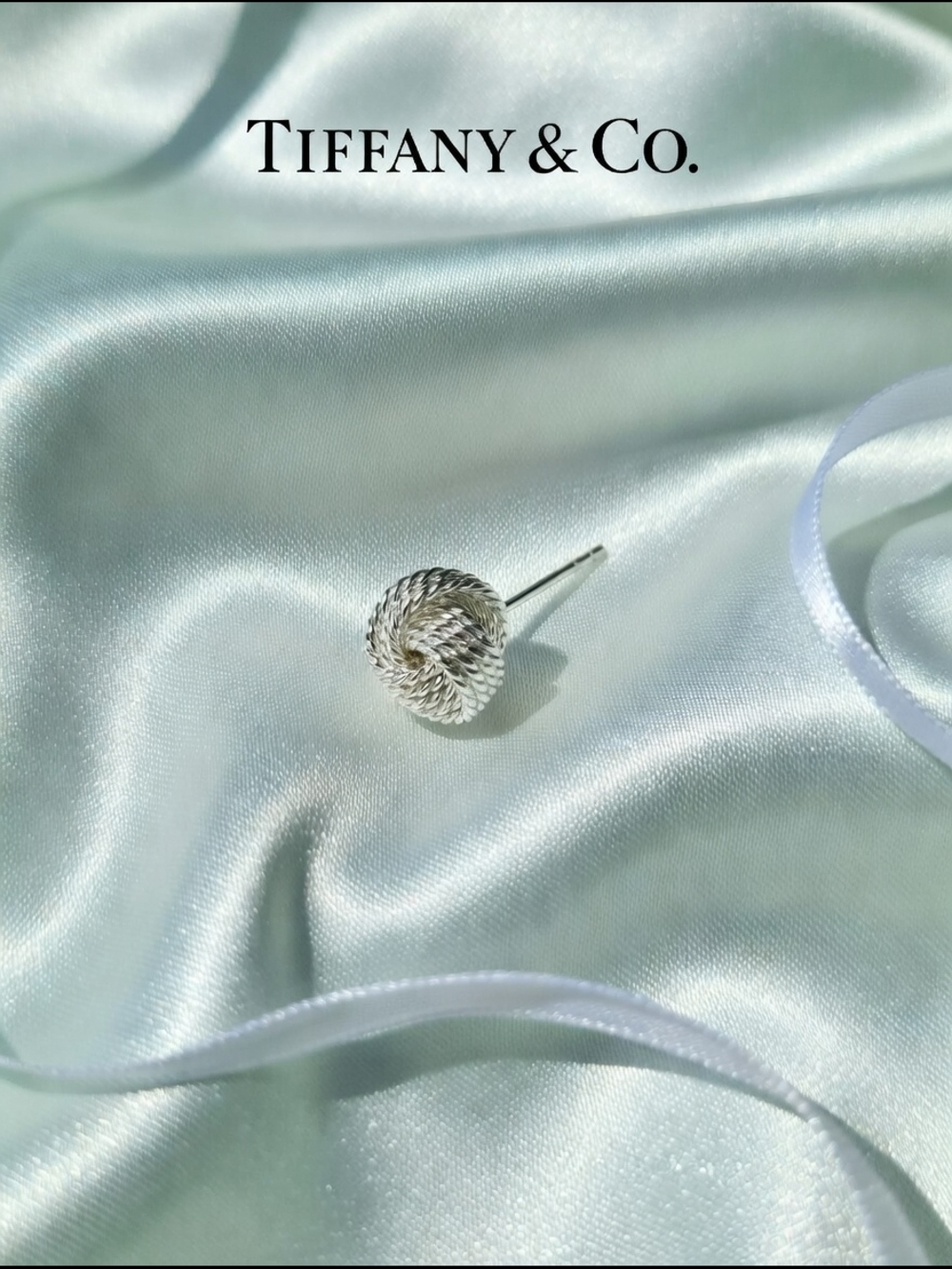 Tiffany & Co. Silver Knot Stud Earring